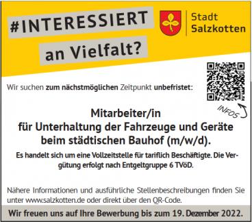 Stellenanzeige Geräte und Fahrzeugwart klein