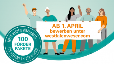 100 Förderpakete zu vergeben: Westfalen Weser unterstützt bürgerschaftliches Engagement von Vereinen