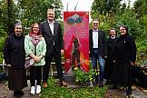 Die Glasstele am Gradierwerk in Salzkotten