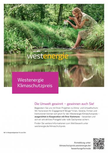 Jetzt bewerben: Stadt Salzkotten und Westenergie zeichnen Engagement für Umweltschutz aus