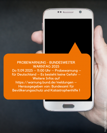 Bundesweiter Warntag am 11. September