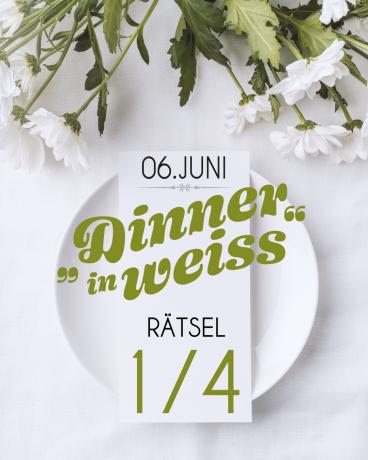 Das Rästellösen beginnt – wo findet das diesjährige „Dinner in weiß“ statt?