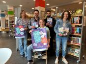 Das Team der Stadtbibliothek Salzkotten freut sich auf den SLC 2025. Christiane Büth, Hartmut Hilleke, Maike Sprenger, Alaeddin Abu Nijim, Inge Adrian (v.l.n.r.))