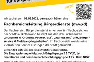 Stellenanzeige Fachbereichsleitung Bürgerdienste (m/w/d)