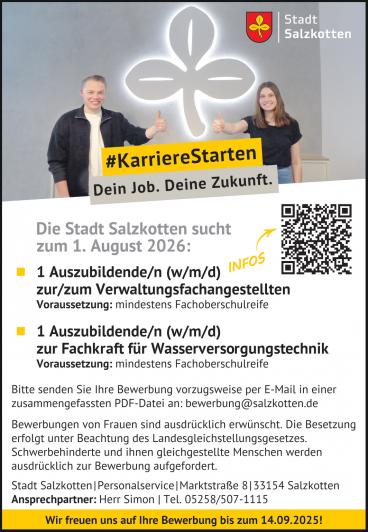 Ausbildung bei der Stadt Salzkotten