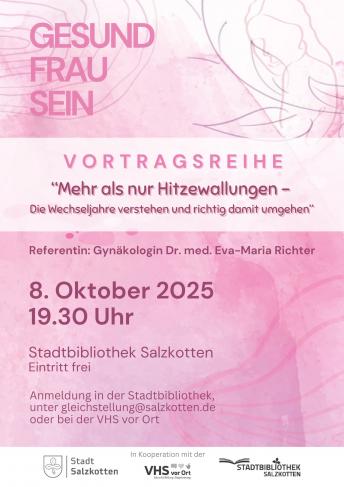 Plakat zur Vortragsreihe "GesundFrauSein"