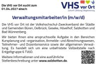 Stellenausschreibung VHS