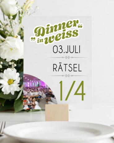 Das Rästellösen beginnt – wo findet das diesjährige „Dinner in weiß“ statt?