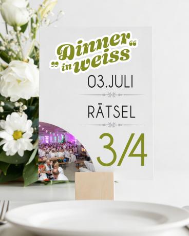  „Dinner in weiß“-Rästel: hier kommt Teil 3!
