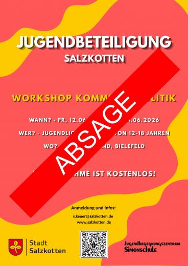 Absage des Workshops Kommunalpolitik