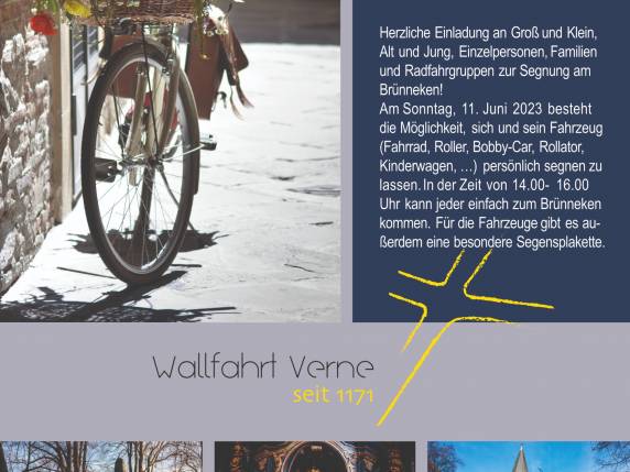Radfahrer/ innen-Segen am Brünneken in Verne